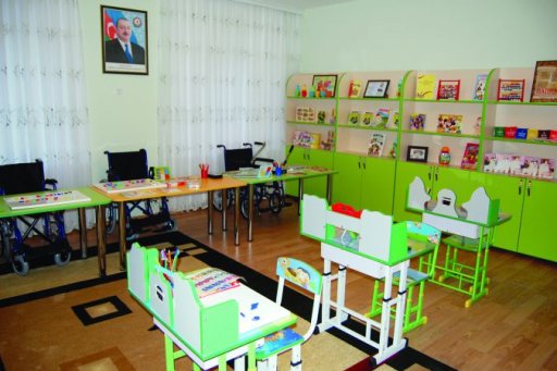 Birinci xanım Mehriban Əliyevanın qayğısı nəticəsində sağlamlıq imkanları məhdud uşaqlar üçün internat evlərində nümunəvi şərait yaradılıb - FOTO