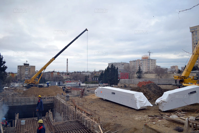 Bakıda yeni tikilən metro stansiyası - FOTOSESSİYA