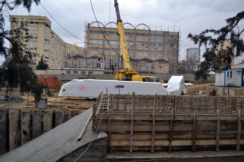 Bakıda yeni tikilən metro stansiyası - FOTOSESSİYA