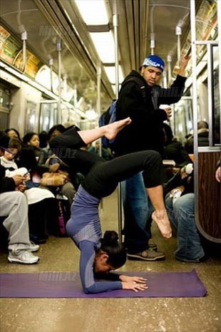 Metroda belə adamlar da var - FOTOSESSİYA