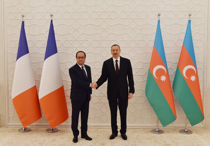 Prezident İlham Əliyev və Fransua Olland Bakıda görüşdülər - YENİLƏNİB - FOTO