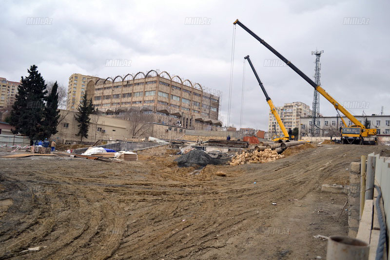 Bakıda yeni tikilən metro stansiyası - FOTOSESSİYA