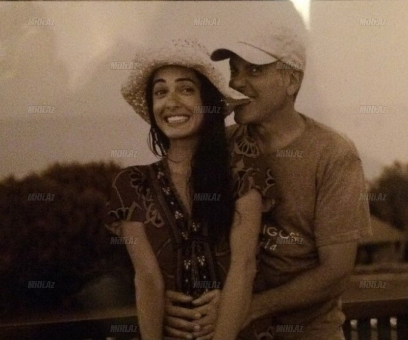 EXCLUSIVE***MINIMUM FEE APPLIES OF £250 PER USAGE***This is the surprise gift that George Clooney and his wife-to-be Amal  Alamu