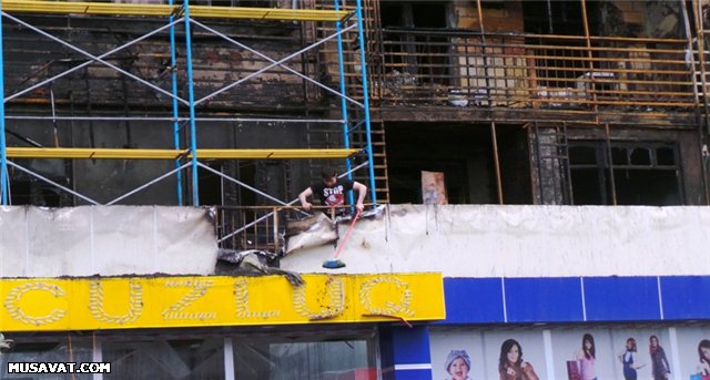 Bakıda yaşayış binasının yanması ilə bağlı yeni TƏFƏRRÜATLAR - REPORTAJ - FOTO