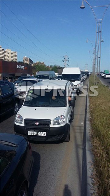 Bakıda böyük tıxac - FOTO