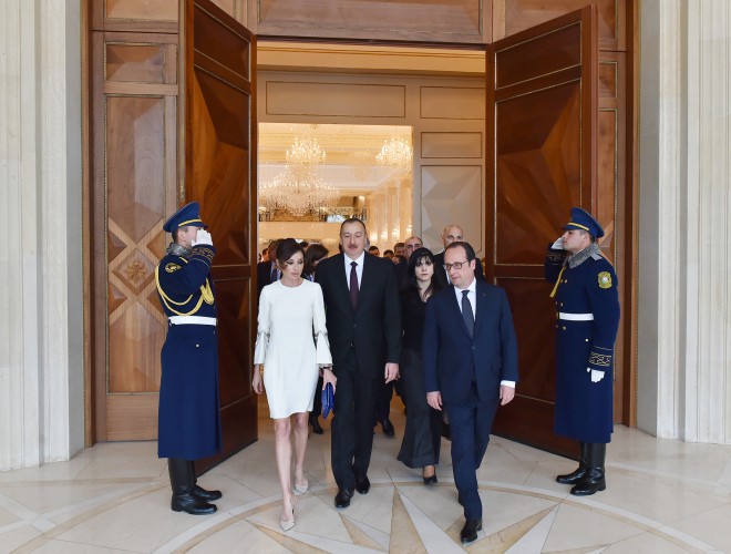 Prezident İlham Əliyev və Fransua Olland Bakıda görüşdülər - YENİLƏNİB - FOTO
