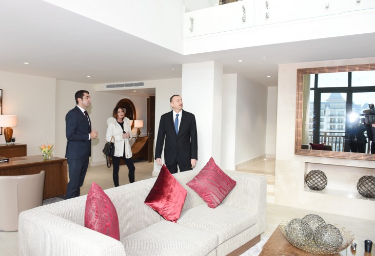 Prezident İlham Əliyev və xanımı Mehriban Əliyeva "Şahdağ" kompleksində "Park Chalet" oteli və 1 nömrəli kanat və xizək enişinin açılışında iştirak ediblər - YENİLƏNİB - FOTO