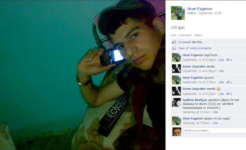 Azərbaycanda ölən əsgərin Facebook vidası - FOTO