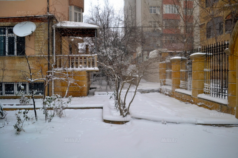 Bakıya güclü qar yağır - YENİLƏNİB - VİDEO - FOTOSESSİYA