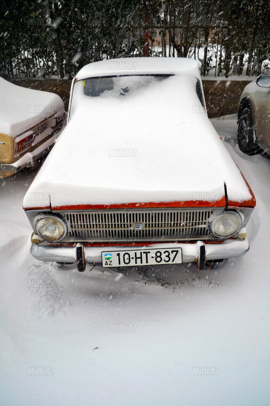 Bakıya güclü qar yağır - YENİLƏNİB - VİDEO - FOTOSESSİYA